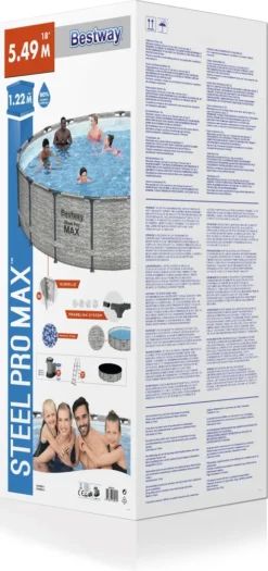 Bestway® Steel Pro MAX™ Aufstellpool Komplett-Set Mit Filterpumpe Ø 549 X 122 Cm, Steinwand-Optik (Cremegrau), Rund 20 Bestway® Steel Pro MAX™ Aufstellpool Komplett-Set Mit Filterpumpe Ø 549 X 122 Cm, Steinwand-Optik (Cremegrau), Rund -Grünwelt Exporteren Garten-Winkel 971cd4a17654ce460b9bb1d713593417
