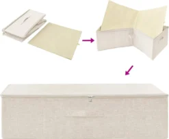 VidaXL Aufbewahrungsboxen 2 Stk. Stoff 70x40x18 Cm Creme -Grünwelt Exporteren Garten-Winkel 9768f0ac889422458f5aac91b9c76006