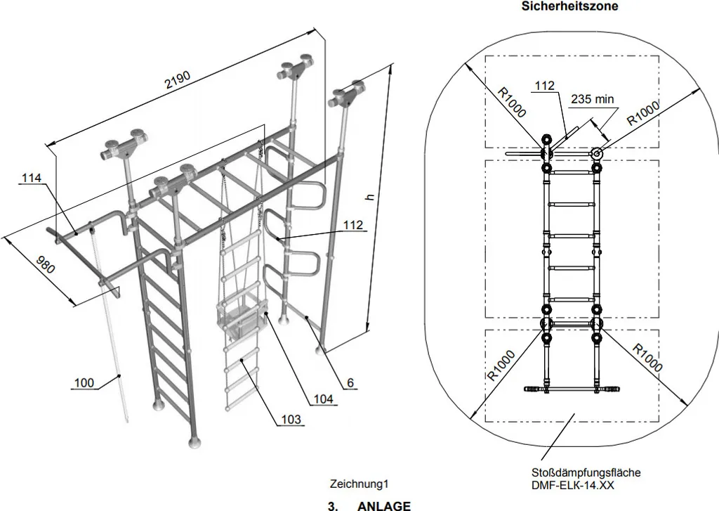 Wallbarz Klettergerüst Funny Monkey R4, EG-KSK-R4 5 Wallbarz Klettergerüst Funny Monkey R4, EG-KSK-R4 – Bild 5