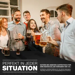 Tillvex Gartentisch Klappbar Rattan Optik 180x75cm | Buffettisch Mit Tragegriff | Klapptisch Für Garten Terrasse Und Balkon | Campingtisch 6 Personen -Grünwelt Exporteren Garten-Winkel 9974660a901c7ddc44decbb1eda75900