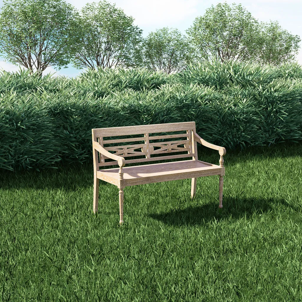 KMH® 2-sitzer Bank *Harry* White-washed (#102142) 5 KMH® 2-sitzer Bank *Harry* White-washed (#102142) – Bild 5