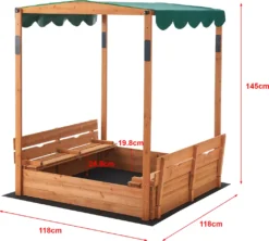 Sandkasten Pitsunda Mit Höhenverstellbarem Dach 145x118x118cm Holzsandkasten Sandkiste Deckel Klappbar 2 Sitzbänke 9 Sandkasten Pitsunda Mit Höhenverstellbarem Dach 145x118x118cm Holzsandkasten Sandkiste Deckel Klappbar 2 Sitzbänke -Grünwelt Exporteren Garten-Winkel 9a3b2e805066f69486b5deae384f91b2