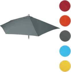 Ersatz-Bezug Für Sonnenschirm Halbrund Parla, Sonnenschirmbezug Ersatzbezug, 300cm Stoff/Textil UV 50+ 3kg Anthrazit -Grünwelt Exporteren Garten-Winkel 9a594cd26bedd6fc60ff9a668e7f2fff