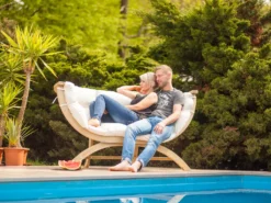 Gartenbank / Gartensofa 2-Sitzer Amazonas Siena Due Kissen Anthracite -Grünwelt Exporteren Garten-Winkel 9a599de90fab69b888d2233bd783fa9d