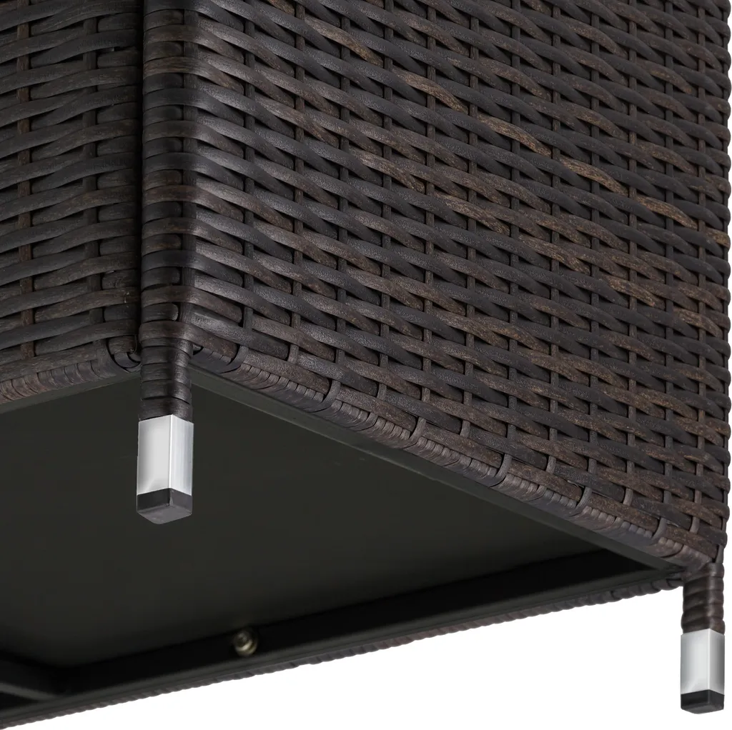 Tectake Auflagenbox Kiruna Mit Kunststoffgeflecht, 120x55x61,5cm, 270l - Braun 8 Tectake Auflagenbox Kiruna Mit Kunststoffgeflecht, 120x55x61,5cm, 270l - Braun – Bild 8