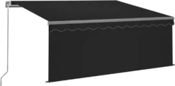 VidaXL Gelenkarmmarkise Einziehbar Mit Jalousie 3,5x2,5 M Anthrazit