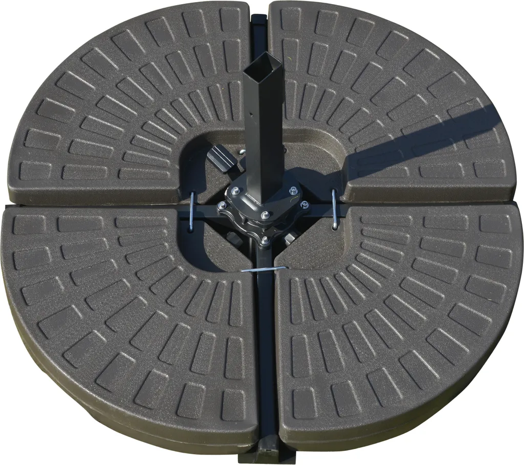 Outsunny Schirmgewicht 4-tlg. Schirmständer Mit 17 Kg Wasser Oder 25 Kg Sand Befüllbar HDPE Kaffee 100 X 100 X 10,5 Cm 3 Outsunny Schirmgewicht 4-tlg. Schirmständer Mit 17 Kg Wasser Oder 25 Kg Sand Befüllbar HDPE Kaffee 100 X 100 X 10,5 Cm – Bild 3