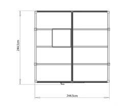 Palram - Canopia Aluminium Gewächshaus Glory 88 | Grau | 244x244x268 Cm -Grünwelt Exporteren Garten-Winkel 9c2b947f66a4375c25da3b7e6fd6c6b5