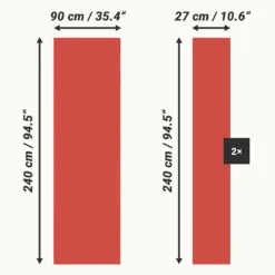 JEMIDI Bierbankauflagen Set 3-teilig - 90x240cm - Sitzkissen Und Tischdecke Für 70er Bierzeltgarnitur - Bierbank Auflagen Set - Rot