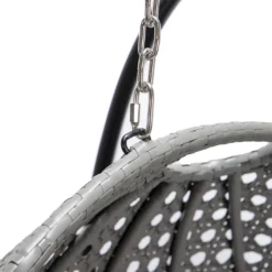 HOME DELUXE - Polyrattan Hängesessel TWIN Grau - Komplett Inkl. Regenabdeckung Hängestuhl Hängekorb Gartenliege -Grünwelt Exporteren Garten-Winkel 9d3433f64619e53bb6af52190c369715