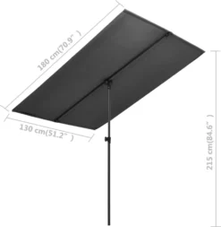 VidaXL Sonnenschirm Mit Aluminium-Mast 180 X 130 Cm Anthrazit -Grünwelt Exporteren Garten-Winkel 9df2f5075f497c7716ccea9539b3e1a7