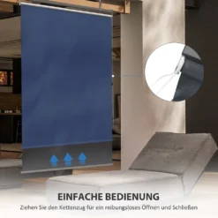 Outsunny Senkrechtmarkise Balkonsichtschutz Mit Sonnenschutz, 124 X 222cm Balkonrollo Mit Haken, Sichtschutz Für Pavillon, Pergola, Polyester, Dunkelgrau -Grünwelt Exporteren Garten-Winkel 9e4b4c78866bc216c61a231d98a5f147