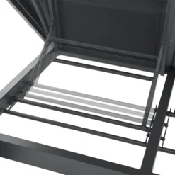 Juskys Doppel Loungebett Kreta - Gartenliege Für 2 Personen - Dach & Rückenlehne Verstellbar - Sonnenliege Für Terrasse, Garten & Balkon - Liege Grau -Grünwelt Exporteren Garten-Winkel 9ece5105eedefbd2d497f485c76967f3