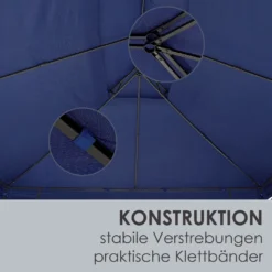 Juskys Pavillon Capri 3x4m Mit Doppeldach - Wasserabweisend & Stabil - Garten Feiern & Feste - Partyzelt Gartenpavillon Gartenzelt Outdoor Blau -Grünwelt Exporteren Garten-Winkel 9edd256f243a550a750b96f4c597421e
