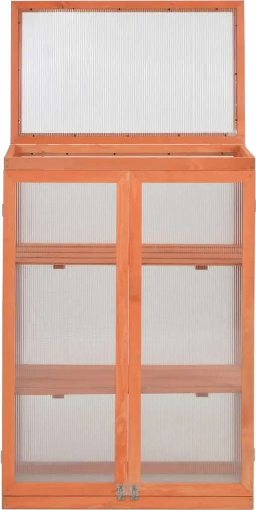 VidaXL Gewächshaus Holz 75x47x109 Cm 3 VidaXL Gewächshaus Holz 75x47x109 Cm – Bild 3