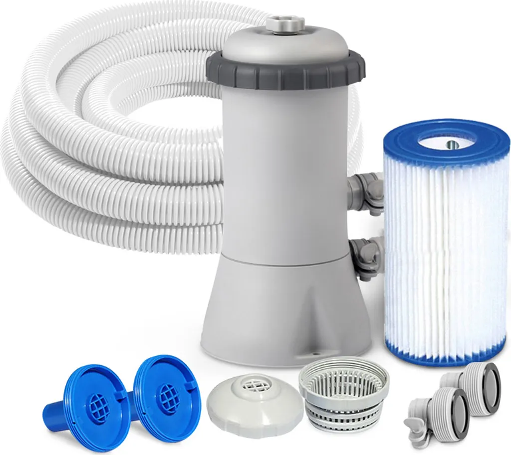 Intex Greywood Prism Frame 457x122 Cm Schwimmbecken 26742 Komplett-Set Mit Pumpe, Unterlegeplane, Abdeckplane Und Leiter Sowie Extra-Zubehör Wie: Luftmatratze Und Strandball 7 Intex Greywood Prism Frame 457x122 Cm Schwimmbecken 26742 Komplett-Set Mit Pumpe, Unterlegeplane, Abdeckplane Und Leiter Sowie Extra-Zubehör Wie: Luftmatratze Und Strandball – Bild 7