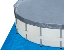 Summer Waves Premium FRAME Pool, Weiß, PVC/Stahl, Ø488x122 Cm, Jede Menge Zubehör Inklusive, Rund -Grünwelt Exporteren Garten-Winkel a0ba75483c59bab1652bc90fa30b67eb