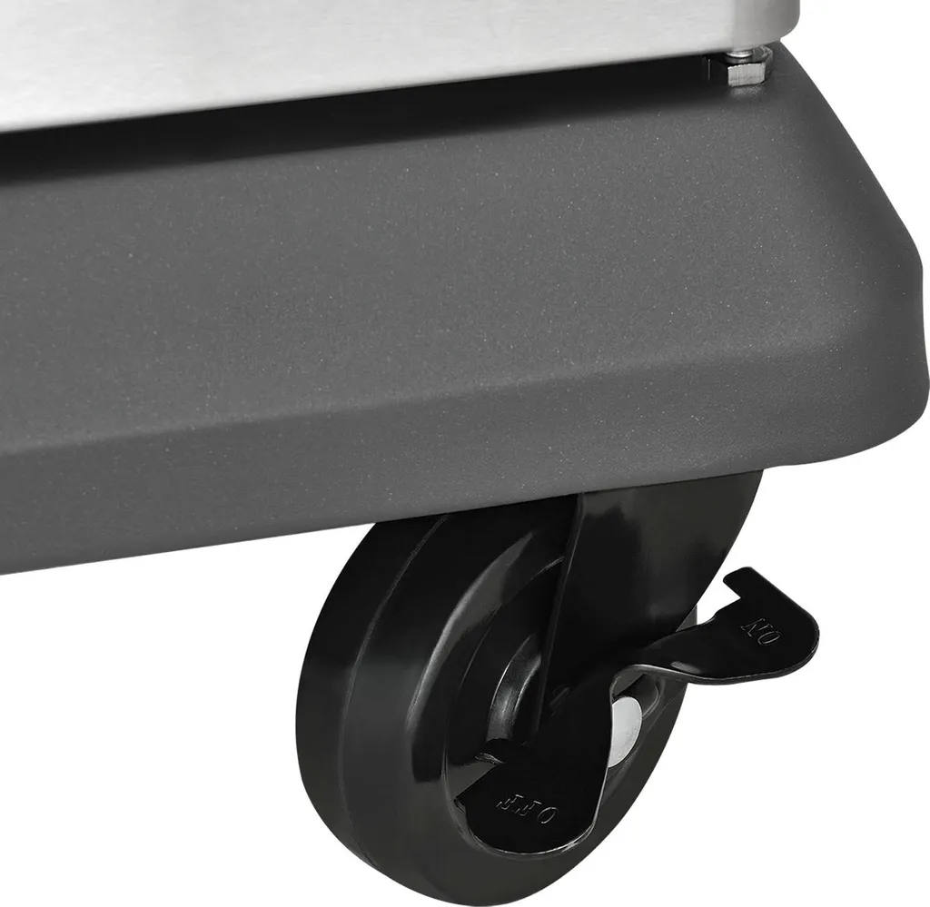 Juskys Gasgrill Kansas Mit 4 Brenner 12 KW, BBQ Grill Mit Gusseisen-Grillrost, Warmhalterost & Thermometer, XL Grillwagen 2 Seitenablagen & 4 Räder 16 Juskys Gasgrill Kansas Mit 4 Brenner 12 KW, BBQ Grill Mit Gusseisen-Grillrost, Warmhalterost & Thermometer, XL Grillwagen 2 Seitenablagen & 4 Räder – Bild 16