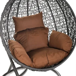 HOME DELUXE - Polyrattan Hängesessel CIELO - Inklusive Gestell, Sitz-, & Rückenkissen | Hängestuhl, Hängekorb, Gartenliege, Hollywoodschaukel, Hängeschaukel -Grünwelt Exporteren Garten-Winkel a16c49a248c78644c2dc231c0d8e017e