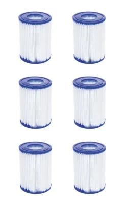 Bestway 6er Set Filterkartuschen Ersatz Pool Filterpatrone Filterpumpe Gr.2