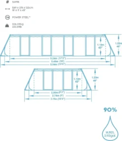 Bestway Power Steel™ Frame Pool Komplett-Set, Eckig, Mit Filterpumpe, Sicherheitsleiter & Abdeckplane 549 X 274 X 122 Cm, Schwimmbecken, Schwimmen, Pools 39 Bestway Power Steel™ Frame Pool Komplett-Set, Eckig, Mit Filterpumpe, Sicherheitsleiter & Abdeckplane 549 X 274 X 122 Cm, Schwimmbecken, Schwimmen, Pools -Grünwelt Exporteren Garten-Winkel a204d3d0a1cdbc0bba9e12f06c18692c
