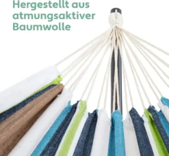 VITA5 Hängematte Mit Gestell Outdoor - Hängematte 2 Personen Für Garten & Balkon - Doppelhängematte Mit Getränkehalter- Tragbare Hängematte 200kg Belastbarkeit (Grün/Blau Cupholder) -Grünwelt Exporteren Garten-Winkel a23fb4b2497daa535dd0ee5b421188bb