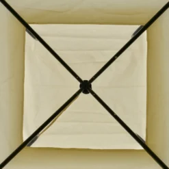 Outsunny Pavillon Partyzelt Mit Doppeldach 3,45x3,45x2,68m Festzelt Gartenlaube Stahl Polyester Beige -Grünwelt Exporteren Garten-Winkel a2816a372f0ea05b2227a01ef8577f2b