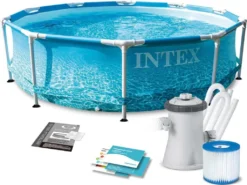 INTEX Beachside Pool-Set Mit Metallrahmen (Filterpumpe) 4.485 L 39 INTEX Beachside Pool-Set Mit Metallrahmen (Filterpumpe) 4.485 L -Grünwelt Exporteren Garten-Winkel a285beb7df348cf74d4cf742650ff9dc