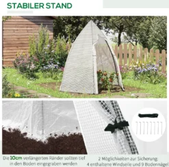 Outsunny Mini Gewächshaus Überwinterungszelt Für Pflanzen Mit Rolltür Garten Balkon Winterschutz Weiß 160 X 138 X 180 Cm 12 Outsunny Mini Gewächshaus Überwinterungszelt Für Pflanzen Mit Rolltür Garten Balkon Winterschutz Weiß 160 X 138 X 180 Cm -Grünwelt Exporteren Garten-Winkel a316cddebd6f139fafc3e4c1906c8558