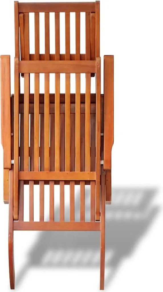 VidaXL Liegestuhl Mit Fußablage Akazie Massivholz 4 VidaXL Liegestuhl Mit Fußablage Akazie Massivholz – Bild 4