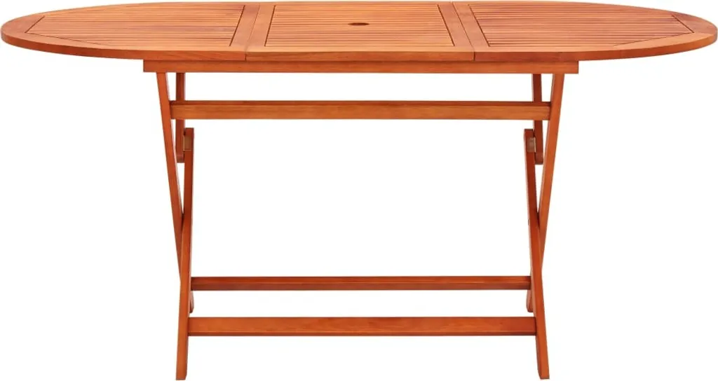 VidaXL Klappbarer Gartentisch 160x85x75 Cm Massivholz Eukalyptus 2 VidaXL Klappbarer Gartentisch 160x85x75 Cm Massivholz Eukalyptus – Bild 2
