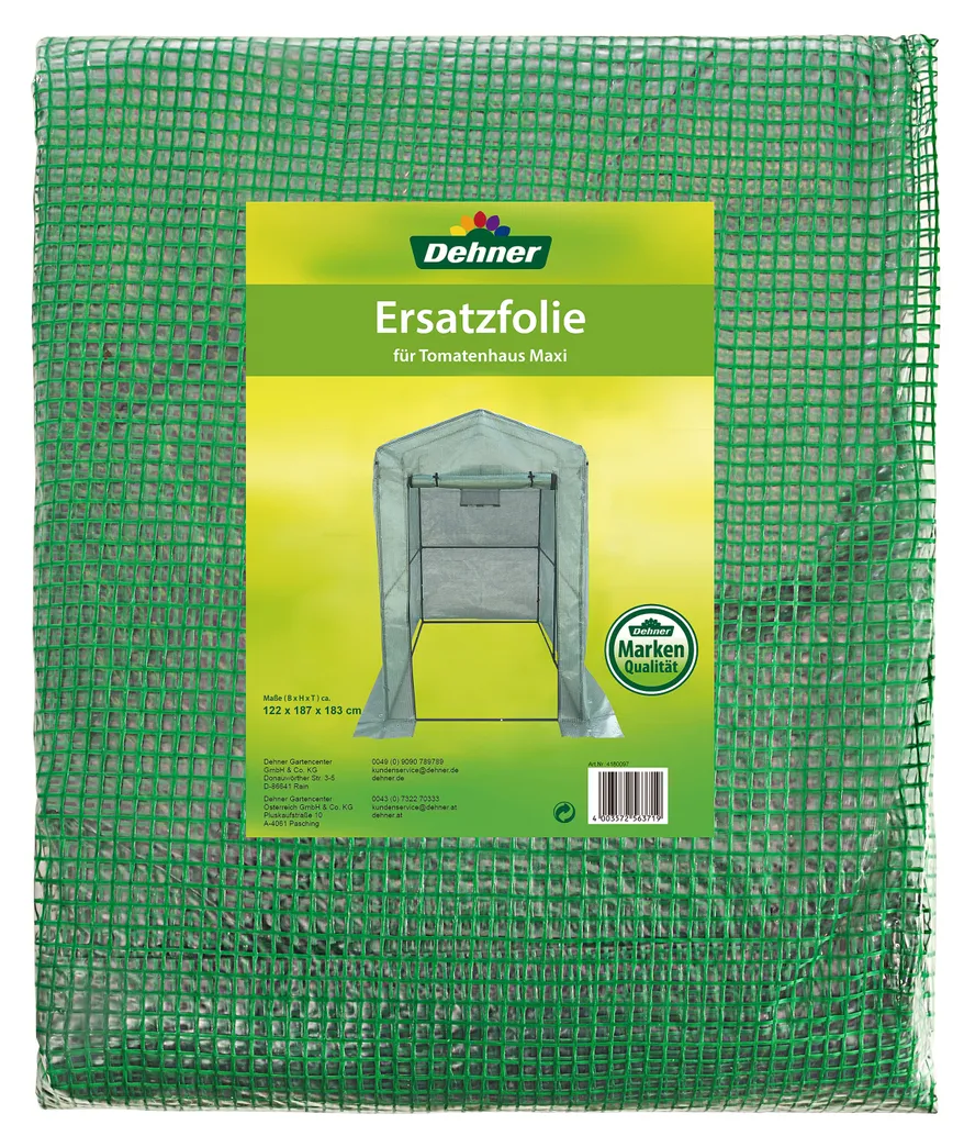 Dehner Ersatzfolie Für Tomatenhaus Maxi, Ca. 187 X 183 X 122 Cm, PE-Folie, Grün 1 Dehner Ersatzfolie Für Tomatenhaus Maxi, Ca. 187 X 183 X 122 Cm, PE-Folie, Grün