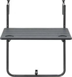 Hängetisch Badolato 84 X 60 X 60 Cm Balkontisch Mit 2 Getränkehalter Klapptisch Eckig Höhenverstellbar Stahlgestell Dunkelgrau -Grünwelt Exporteren Garten-Winkel a64737a12cef7717f722ee944a30f2ce