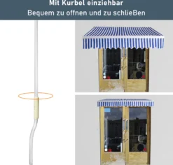 EINFEBEN Gelenkarmmarkise Markisen Sonnenmarkise Mit Handkurbel, Sonnenschutz Markise, Balkonmarkise,Anti-UV & Wasserfest Mit Einstellbarem Winkel, 2,5 X 2 M -Grünwelt Exporteren Garten-Winkel a64a50ab1f6a59b83d3712f628ce2b9f