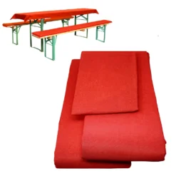 JEMIDI Bierbankauflagen Set 3-teilig - 90x240cm - Sitzkissen Und Tischdecke Für 70er Bierzeltgarnitur - Bierbank Auflagen Set - Rot -Grünwelt Exporteren Garten-Winkel a6bcc54b7edb10bc025921d5cdbdeb46