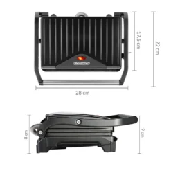 Monzana Kontaktgrill Antihaftbeschichtung BPA Frei Cool-Touch Griff Herausnehmbare Auffangschale 750W Tischgrill Sandwich Maker -Grünwelt Exporteren Garten-Winkel a6d3a6181f695e53ee442146454cc0ee