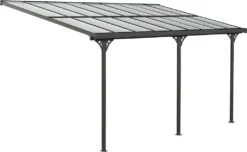 Westmann Aluminium Terassenüberdachung Mit Doppelstegplatten "Bruce" Schwarz 556 X 300 X 225-270 Cm (L X B X H) -Grünwelt Exporteren Garten-Winkel a75f029ecc5c0643b323d938364cb019
