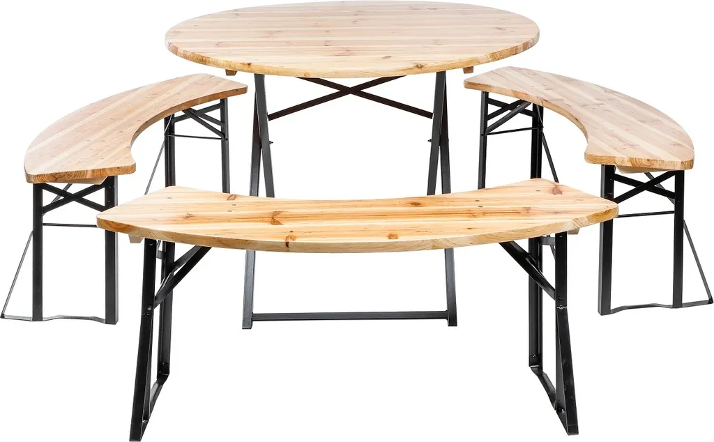 Bierzeltgarnitur Klappbar 110x50x70cm Festzeltgarnitur 3 Bierbänke, 1 Biertisch 2 Bierzeltgarnitur Klappbar 110x50x70cm Festzeltgarnitur 3 Bierbänke, 1 Biertisch – Bild 2