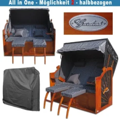Strandkorb XXL ✔ Anthrazit ✔ Schutzhülle ✔ 2x Komplette Bezüge -Grünwelt Exporteren Garten-Winkel a7a94640d77c7dc77854009699a4e7e6