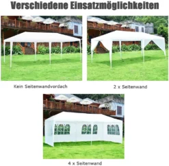 COSTWAY 3x6m Gartenpavillon Partyzelt Mit 4 Abnehmbaren Seitenwänden Inkl. Tragetasche Weiß 9 COSTWAY 3x6m Gartenpavillon Partyzelt Mit 4 Abnehmbaren Seitenwänden Inkl. Tragetasche Weiß -Grünwelt Exporteren Garten-Winkel a7de6d7620c87c11d270fb52681bfc6b