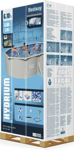 Bestway® Hydrium™ Stahlwandpool Komplett-Set Mit Sandfilteranlage 610 X 360 X 120 Cm, Granitgrau, Oval -Grünwelt Exporteren Garten-Winkel a7fc922fe50b29b4a1c80daaaea73bfa