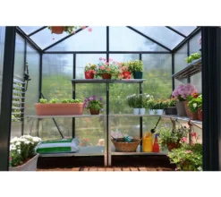 Palram - Canopia Aluminium Gewächshaus Glory 88 | Grau | 244x244x268 Cm -Grünwelt Exporteren Garten-Winkel a9b864e454b03bdd4efef8f0eee97332