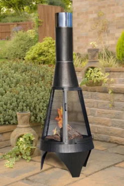 Buschbeck Gartenkamin Mesh Colorado 125 Silber-schwarz 90133.000