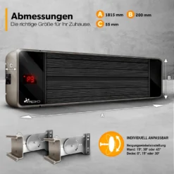 TRESKO® Dunkelheizstrahler 3200 Watt Infrarot Heizstrahler Schwarzstrahler Terrassenstrahler Schwarz IRD -Grünwelt Exporteren Garten-Winkel aac1adf2cc509fa85be707a86f8e8b52