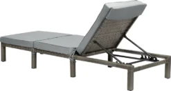 SVITA PEACH Gartenliege Sonnenliege Relaxliege Polsterauflage Klappbar Polyrattan Grau -Grünwelt Exporteren Garten-Winkel ab275848909f288d1221fb92e45608c5