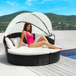 Tectake Rattan Sonneninsel Santorin - Grau -Grünwelt Exporteren Garten-Winkel ab5bd21b35322f23d174e15c5ee27726