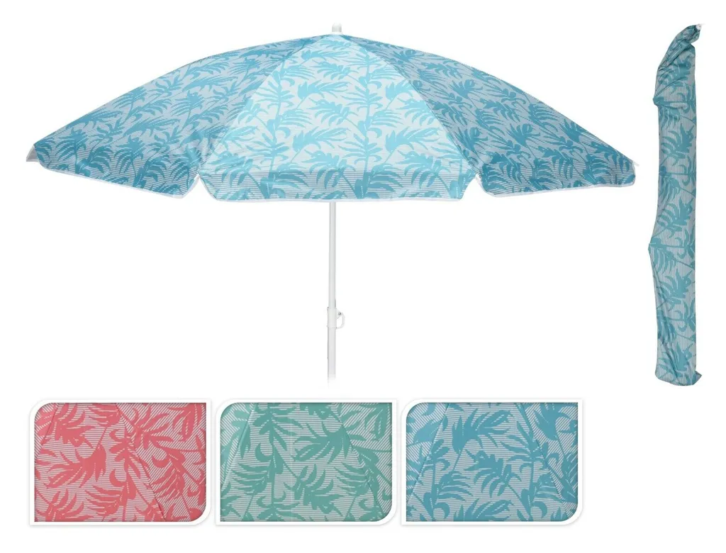 Sonnenschirm UV Schutz 50+ Strandschirm Balkonschirm Schirm Knickbar Ø 160 Cm Koralle 4 Sonnenschirm UV Schutz 50+ Strandschirm Balkonschirm Schirm Knickbar Ø 160 Cm Koralle – Bild 4