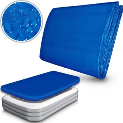 Tillvex Pool Abdeckplane 221 X 150 Cm Oval | Schwimmbecken Abdeckung UV-Stabil & Reißfest | Schwimmbad Solarplane