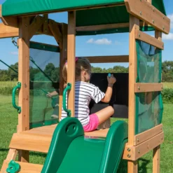 Backyard Discovery Spielturm Buckley Hill Aus Holz | XXL Spielhaus Für Kinder Mit Rutsche, Schaukel Und Kletterleiter | Stelzenhaus Für Den Garten -Grünwelt Exporteren Garten-Winkel acbd618b7e9287e140d51391dda50888