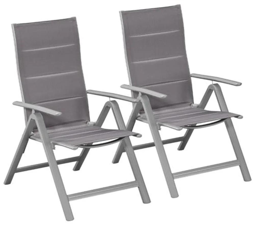 Merxx Bermeo Klappsessel 2-er Set, Silber/diamantbraun 7 Merxx Bermeo Klappsessel 2-er Set, Silber/diamantbraun – Bild 7